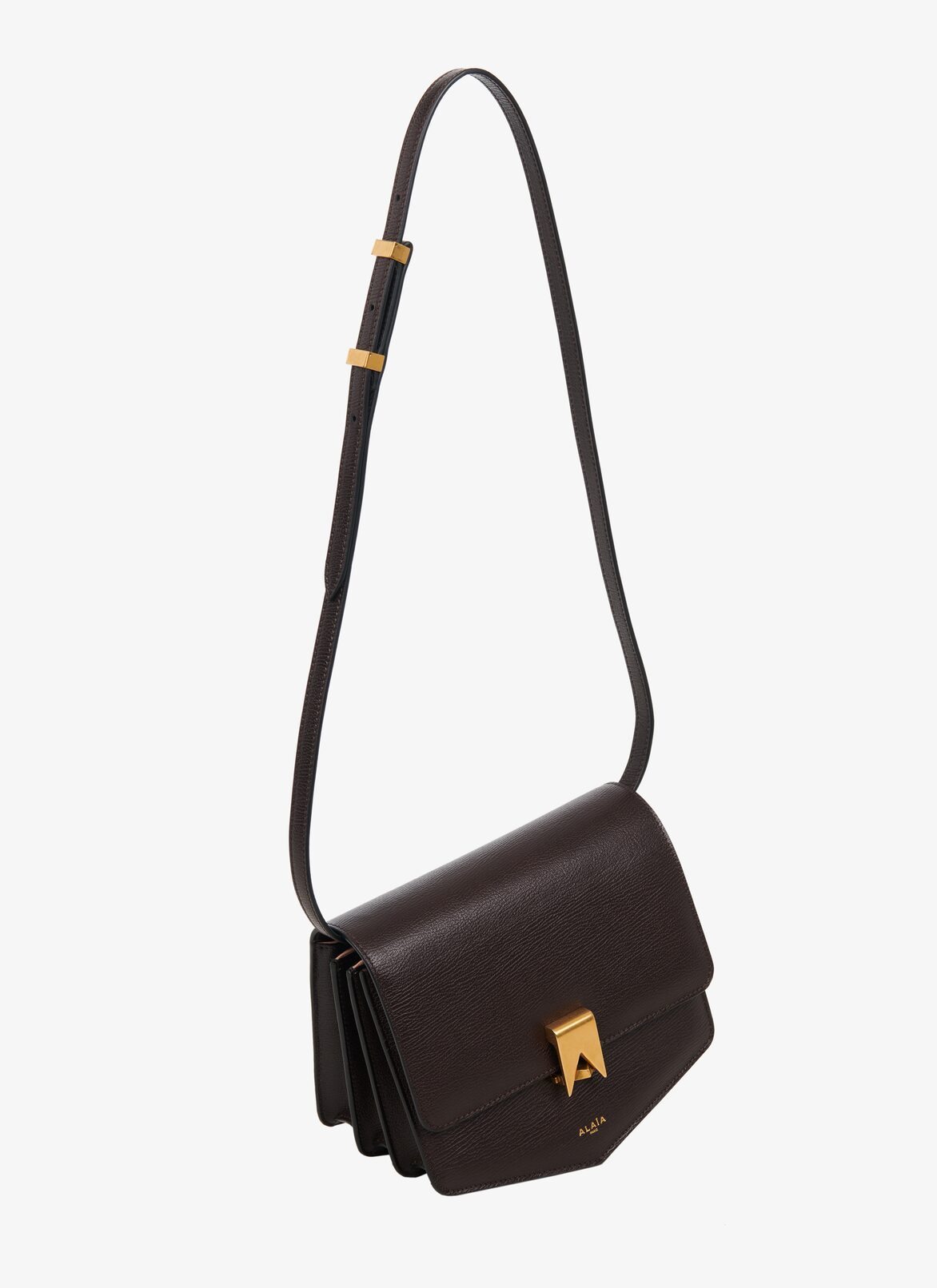 Le Papa bag in calfskin ALAÏA DARK BROWN LE PAPA BAG IN CALFSKIN